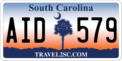 SC license plate AID579