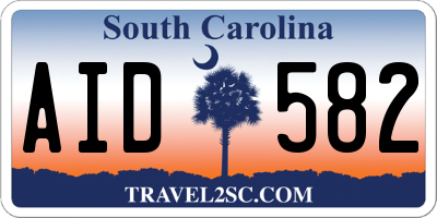 SC license plate AID582