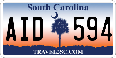 SC license plate AID594
