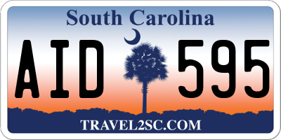 SC license plate AID595