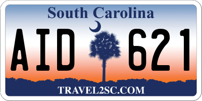 SC license plate AID621