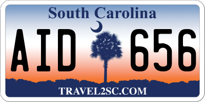 SC license plate AID656