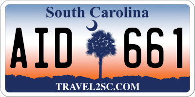 SC license plate AID661