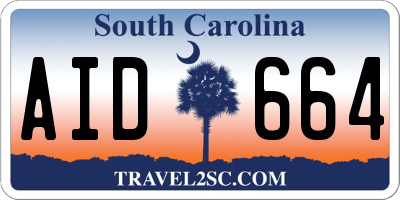 SC license plate AID664
