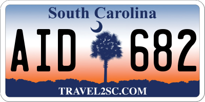 SC license plate AID682