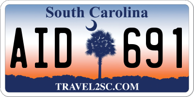 SC license plate AID691