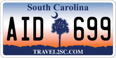 SC license plate AID699