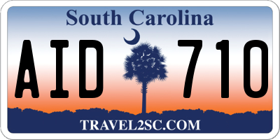 SC license plate AID710