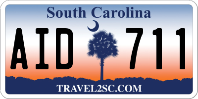SC license plate AID711