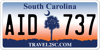 SC license plate AID737