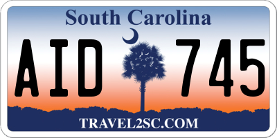 SC license plate AID745
