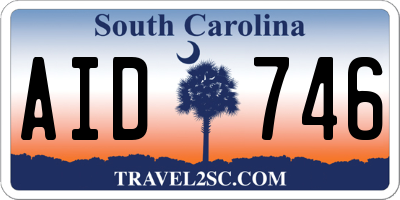SC license plate AID746