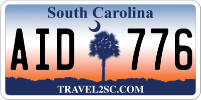 SC license plate AID776