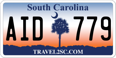 SC license plate AID779