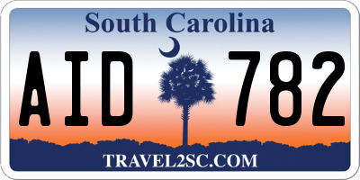 SC license plate AID782