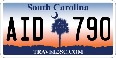 SC license plate AID790
