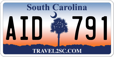 SC license plate AID791