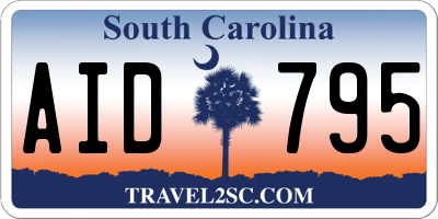 SC license plate AID795