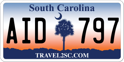 SC license plate AID797
