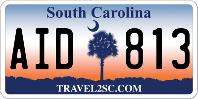 SC license plate AID813