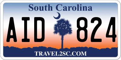 SC license plate AID824