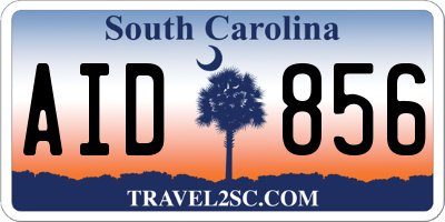 SC license plate AID856