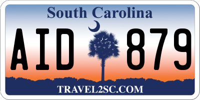 SC license plate AID879
