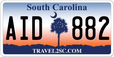 SC license plate AID882