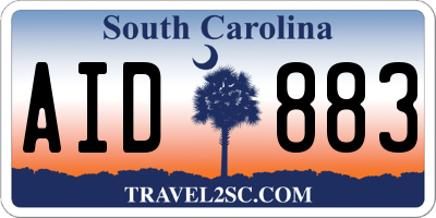 SC license plate AID883