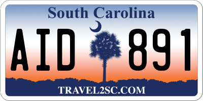 SC license plate AID891