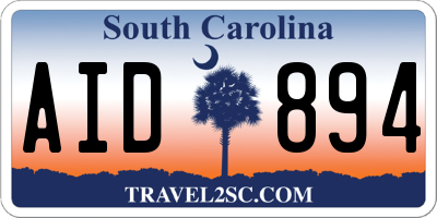 SC license plate AID894