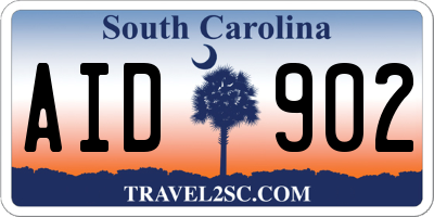 SC license plate AID902