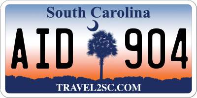 SC license plate AID904