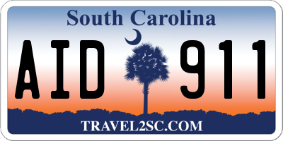 SC license plate AID911