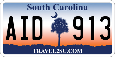SC license plate AID913