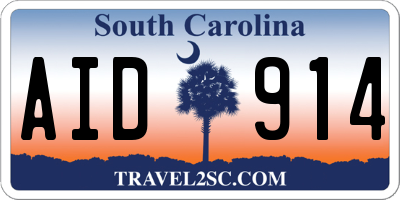 SC license plate AID914
