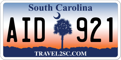 SC license plate AID921