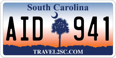 SC license plate AID941