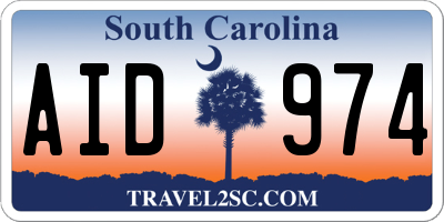 SC license plate AID974