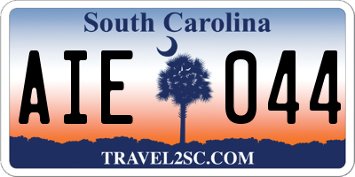 SC license plate AIE044