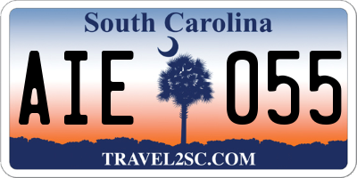 SC license plate AIE055