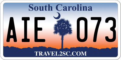 SC license plate AIE073