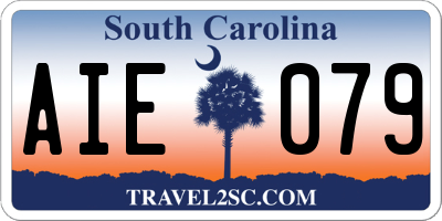 SC license plate AIE079