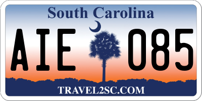 SC license plate AIE085