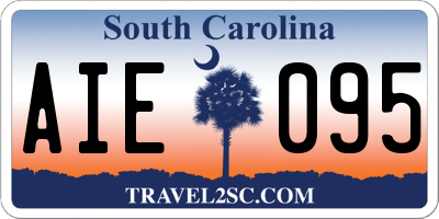 SC license plate AIE095