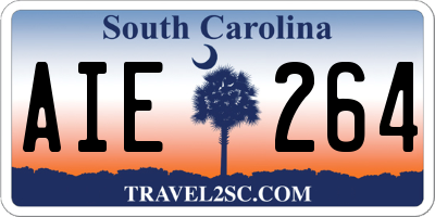 SC license plate AIE264