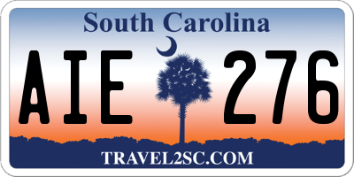 SC license plate AIE276