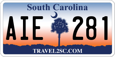 SC license plate AIE281