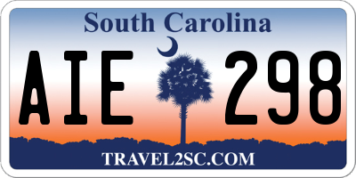 SC license plate AIE298
