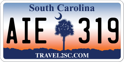 SC license plate AIE319